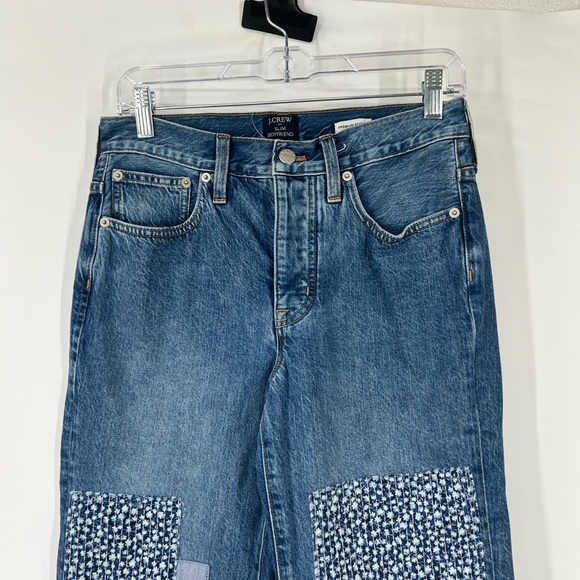 J. Crew Factory Premium Edition Slim Boyfriend Patchwork Jeans Button Fly - Picture 2 of 9